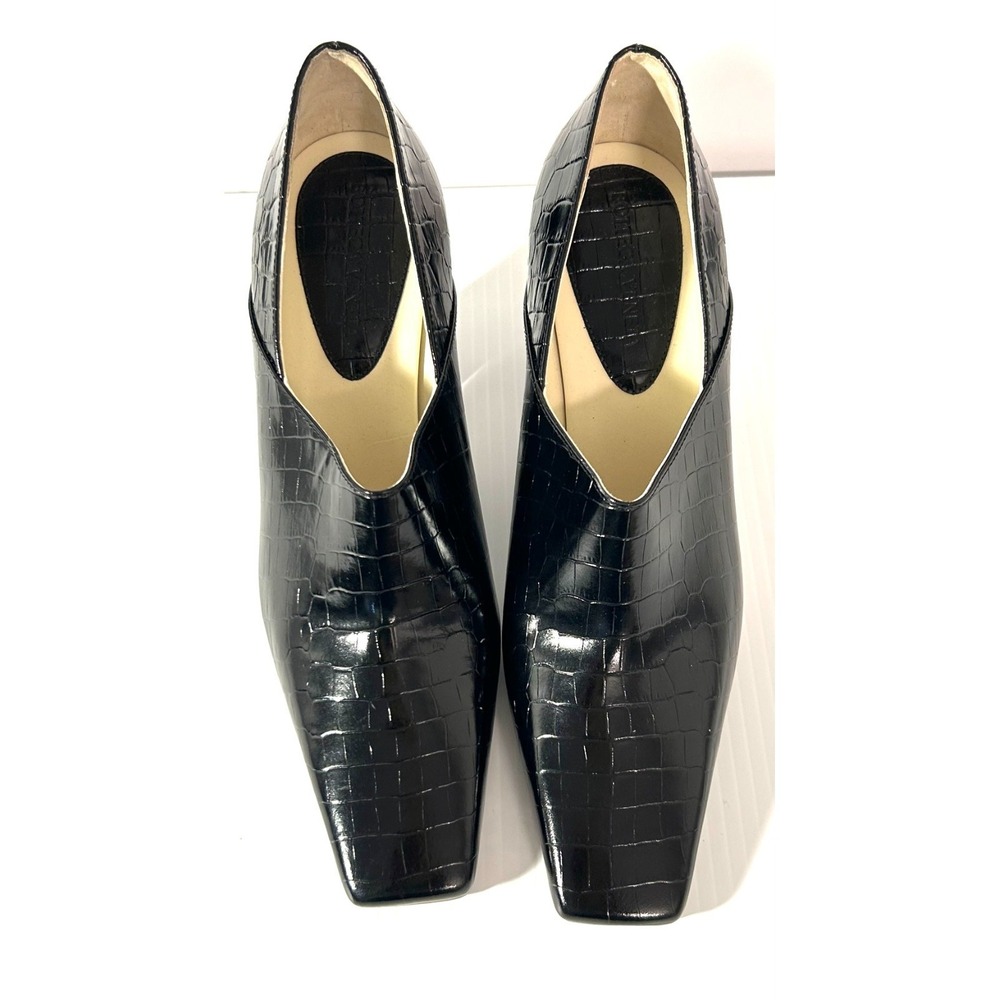 Bottega Veneta Black Lewis Leather Heels Pumps 39.5 $1,550 Gorgeous! NEW - Picture 11 of 16